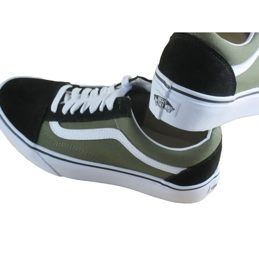 Vans Women's Old Skool Platform Grape Leaf Green Black Platform Shoes Sizes NIB